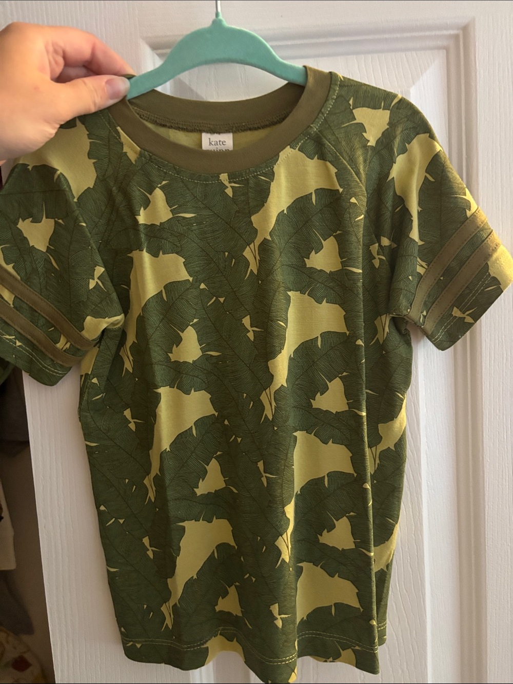 kate quinn 3t Banana Leaf Bamboo Football Tee